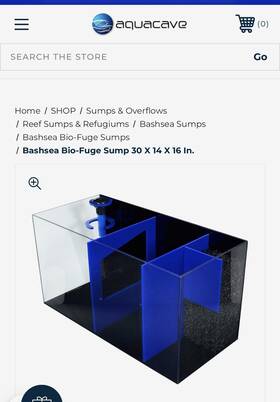 301416 Bashsea Bio-fuge Sump 30 X 14 16 Inch Fresh And Saltwater System Model #301416