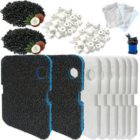 Aquafilter1000-16 Beaufan 16 Pack Aquarium Filter Media Set Replacement For Penn-plax Cascade 700 And 100