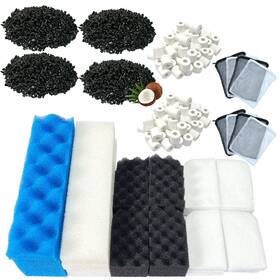 Beaufan B0f2m46pzs 38 Pack Filter Media Kit For Fluval 406/407 Canister Filters