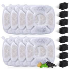 Bflicroy Xf-wb-8 8 8 Pack Replacement Filters And Sponges Set For 67 84 95 White