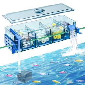 A-lid-filter-4g Binano Multi-stage Hang-on-back Aquarium Filter For 20-50 Gallon Fish Tanks Waterfal