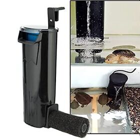 Black Filter Low Water Level Waterfall Turtle Tank Aquarium