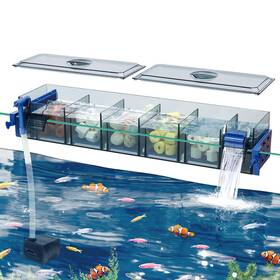 C-lid-filter-6g-2409 Bluecoco Multi Layer Aquarium Fish Tank Filter With Waterfall Oxygenation Suitable For