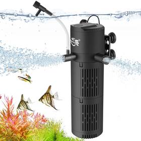 F-8808-ex Blueyu 4-in-1 Aquarium Filter For 15-40 Gallon Tanks Submersible With
