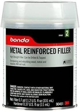 7851 Bondo Metal Reinforced Filler - High Strength Can Be Drilled And Tapped