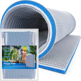 Bx-aqfs-60x40-1p Borlech 8-layer Fast-acting Aquarium Filter Pad - Cut-to-size Floss Media Fo