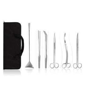Bornfeel 781621621965 Aquascaping Tools 7 In 1 Kit Aquarium Plant Scissors Set Curved And Waved