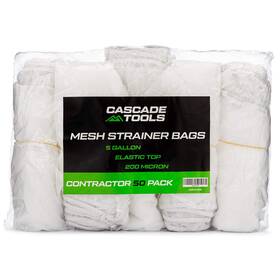 Cascade Tools 860001117783 50 Pack Paint Strainer Bag 5 Gallon Bucket Size - 200 Micron Fine Mesh Disp