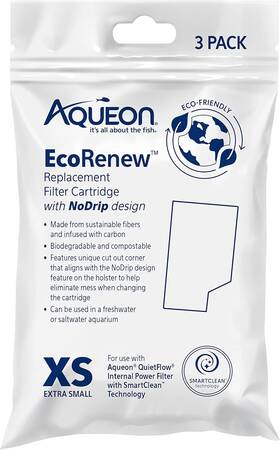100549864 Central Garden & Pet Aqueon Aquarium Fish Tank Ecorenew Filter Cartridge Extra Small 3 Pack Gig3