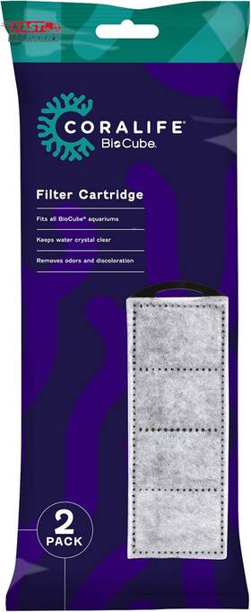 Central Garden & Pet 445001680630 Coralife Biocube Aquarium Fish Tank Water Filter Cartridge 2 Pack