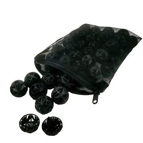 Fba-cnz-8879 Cnz 50pcs Black Aquarium Fish Tank Filter Bio-balls Filtration Media 1-inch