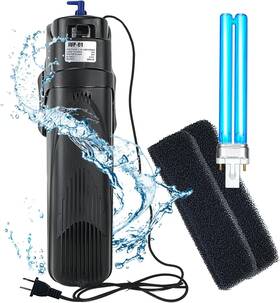 Jup-01 Coospider 744110059717 Aquarium Filter For 40-80 Gal. Tank Clear U-v Fish #l024