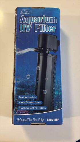 Ctucv-h8f Coospider Aquarium Filter U-very Suitable For 40-150 Gallon Tank 400gph Fish Filters