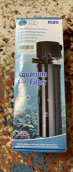 Jup-03 Coospider Aquarium Filter 75-200 Gallon Fish Tank Uv Submersible
