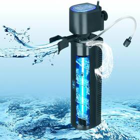 Aq028 Coospider-repta 200gph Aquarium Filter U-v For 20-75 Gal Tank Submersible Pump Fi