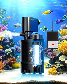 Dawnmarine 696576412240 Aquarium U-v 5w 10-50 Gallon Fish Tank Filter 4-in-1 Diving Adjustable Oxygen 3