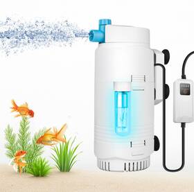 Gr00046 Desumg Aquarium Filter With U-v Light And Timer For 10 40 Gallon Fish Tanks Submersib