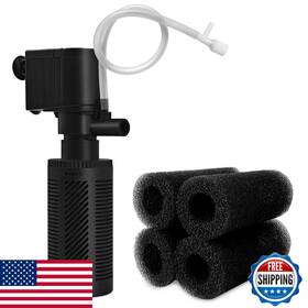 B0dshl9z91 Domica Small Aquarium Filter With Aeration System 92gph 5w Internal For 3