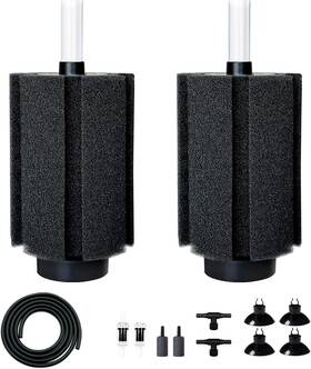 Dvhey 313031674615 100-120 Gal Large Aquarium Sponge Filter With Air Stone And Ceramic Media 2 Pack