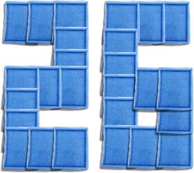 Eruule 744110450293 26-pack Replacement Filter Cartridges For Aqua-tech 20-60 Gallon Filters