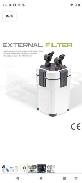 Aq-901f-uv External Filter -ac 110v 60hz -power 10w F.max 800l/h Uv Power 7w