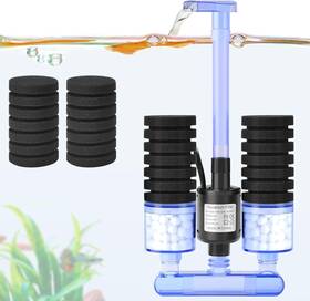 2902 Fedour Aquarium Sponge Filter With Water Pump Quiet Electric Black And Blue