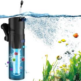 Y-cup-809 Fishcheers Aquarium Filter For 25-198 Gal Fish Tanks Green Killing Machine With 9w U-v