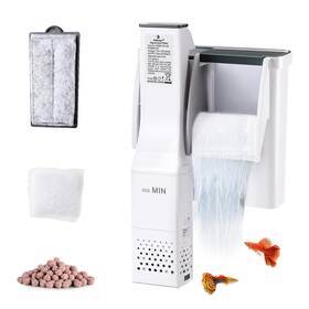 Fk098-3w Fishkeeper Aquarium Filter Up To 10 Gallon Power Quiet Hang On Back Mult