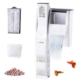 Fk098-4w Fishkeeper Aquarium Filter 5-20 Gallon Power Quiet Hang On Back Multi-st