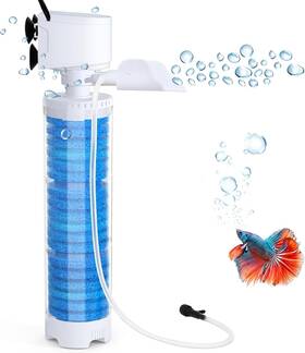 Yus010 Fishkeeper 20-100 Gal Multifunction Power 8w For 40-70gal Transparent And Blue