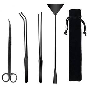 Fistoy 767675611480 Aquarium Scissor Tweezers Spatula Tool - 4 In 1 Stainless Steel Aquati