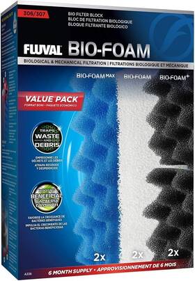 Fluval 015561103367 306/307 Bio Foam Value Pack Replacement Aquarium Filter Media
