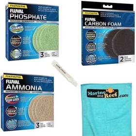 & Fluval 744759400895 Fx4/fx5/fx6 Monthly Service Kit With Pads Bundle 5 Items