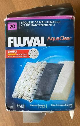 A1321 Fluval Aquaclear 20 Media Maintenance Kit 3 Piece Filter Set Damaged Box