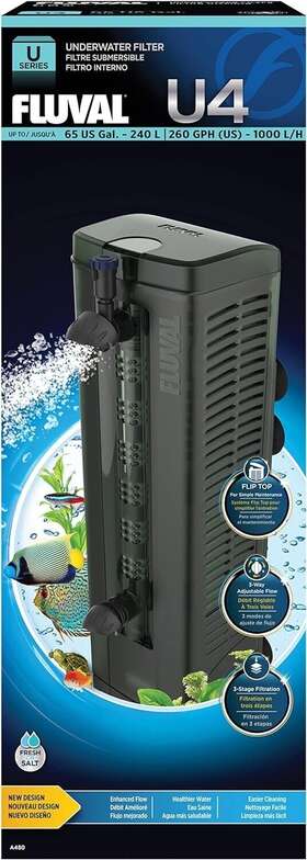 A480a1 Fluval U4 Underwater Filter Freshwater And Saltwater Aquarium A480 Black