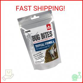 A6579 Fluval Bug Bites Tropical Fish Large Granules 4.4 Oz Brown