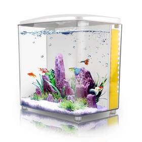 Freesea 741663087822 1.2gallon Betta Aquarium Starter Kits Square Fish Tank With Led Light And Fil