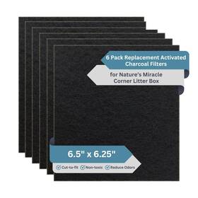 B0bw4xg6hh Fresh Headquarters Hq 6-pk Activated Carbon Corner Litter Filters 6.5 Inch X 6.25 For Odor Contro