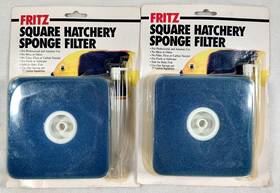 Fritz 080531403518 2- Square Hatchery Sponge Filter Nos Discontinued 4 1/2 Inch X