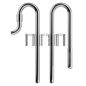 Fzone 689323444243 Stainless Steel Lily Pipe Inflow And Outflow Work With 16/22mm Filter H
