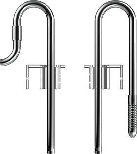 Fzone 689323444397 Mini 10 Inch Stainless Steel Filter Pipe Inflow And Outflow For Aquarium Plan