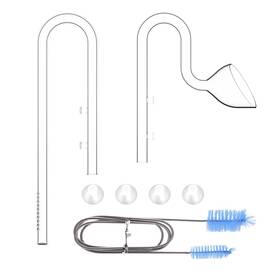 Fzone 764595877279 13mm Aquarium Glass Lily Pipe Kits With Inflow Outflow And Br