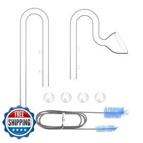 B09h2bw2k5 Fzone 17mm Glass Lily Pipe Kit Inflow Outflow Brush For 5/8 Inch Id Tubing