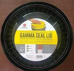 4123 Gamma2 Gamma Seal Lid Black. Fits 3.5-7 Gallon Bucket. Made In U.s.a. Free Shipping
