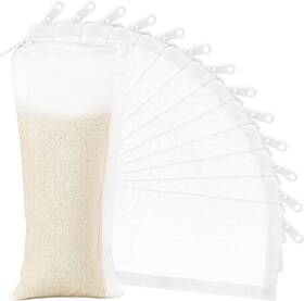 Geiserailie-scary-010 Geiserailie 15 Pieces Aquarium Filter Media Bags 150 Micrometer Mesh Reusable 3.1 X 7.9 Inch