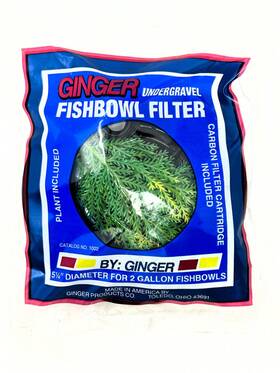 G1002 Ginger 5.25 Inch Round Under-gravel Filter For 2 Gallon Fishbowl Small Aquarium