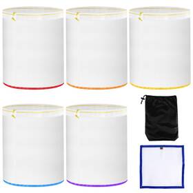 1039859 Gosknor 5 Pack 5-gallon Mesh Filter Bags Color Reusable Fine Nylon Strainer Bag Se