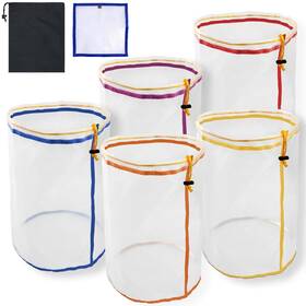 Voxls-711 Guzags 5 Pack Gallon All-mesh Filter Bags With Premium Pressing Screen And Storage P