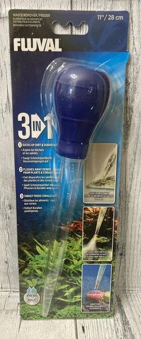 11095 Hagen Group Fluval Aquarium Waste Remover/feeder 3-in-1 11 28 Cm