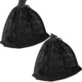 Hecaty 707933182376 2 Pack 17.7 Inch X Pump Barrier Bag Pond Filter Black Media
